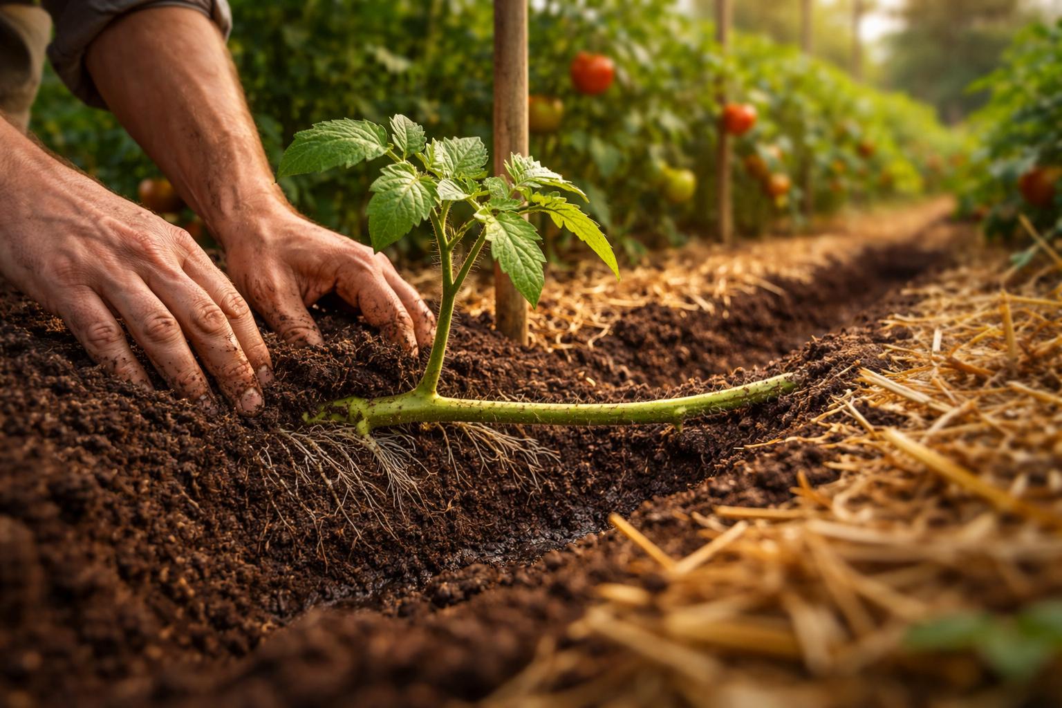 Prosty trik ogrodników przy sadzeniu pomidorów sprawia, że przez całe lato mają wyjątkowo silne korzenie