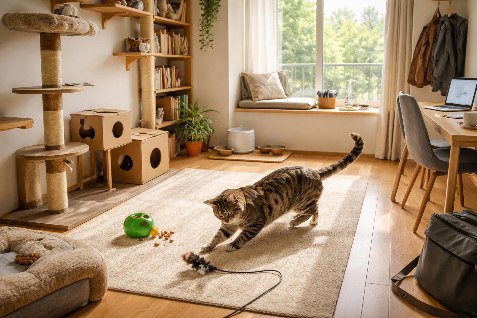 Sam w domu na 8 godzin? Tak zajmiesz kota, gdy pracujesz