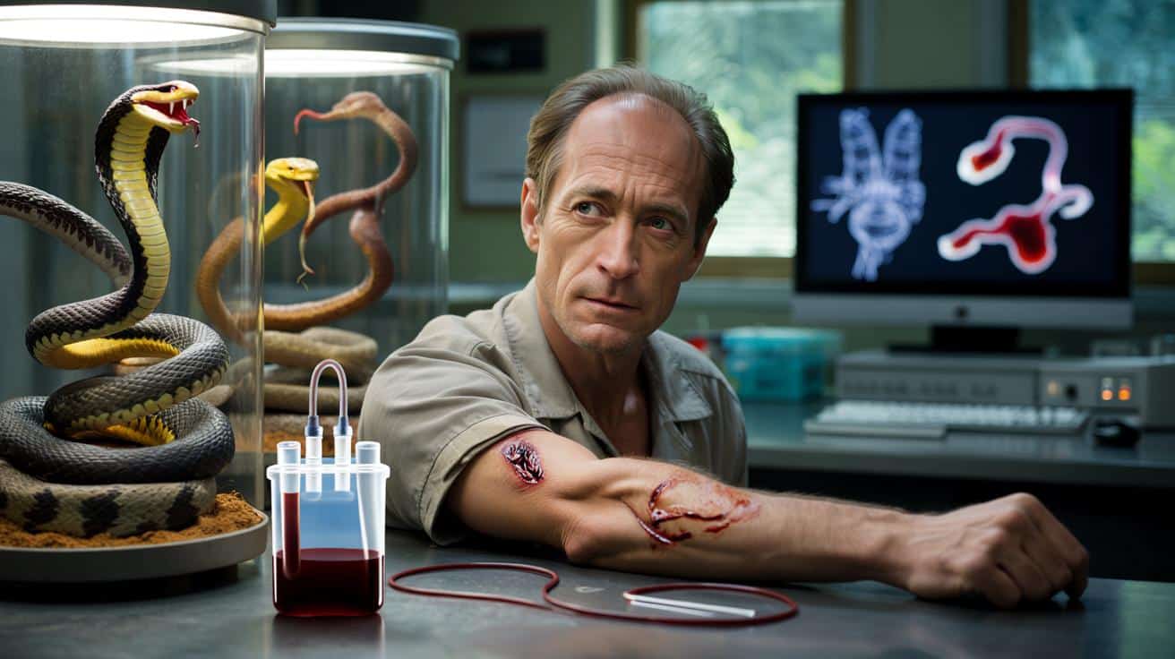 Sam wstrzykiwał sobie jad węży przez 18 lat. Teraz jego krew może ratować tysiące ludzi