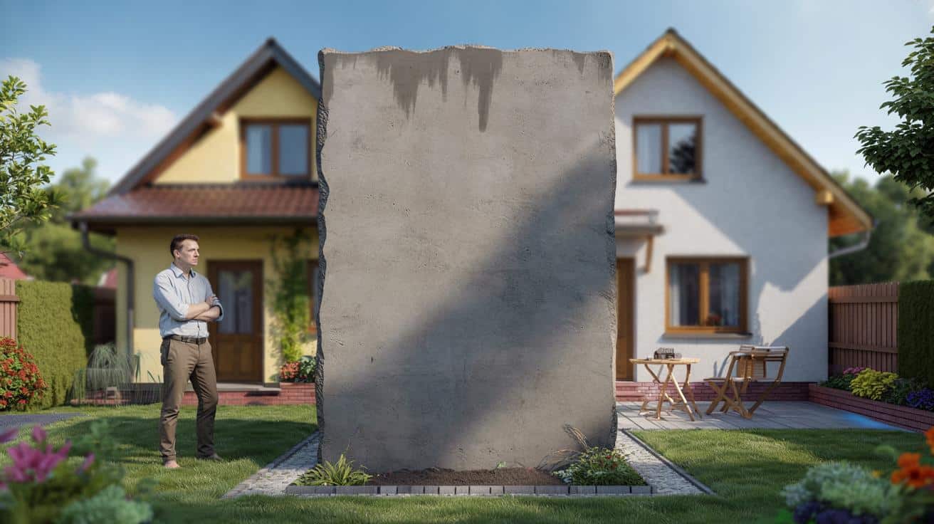 Sąsiad postawił brzydki mur przy granicy działki. Co możesz zrobić?