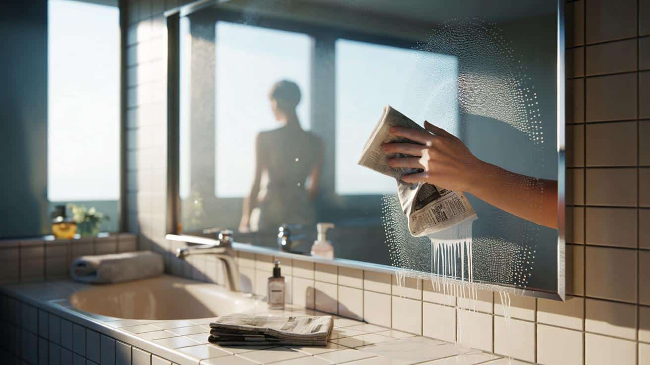 Sekret na błyszczące lustro bez smug przy użyciu gazetowej sztuczki