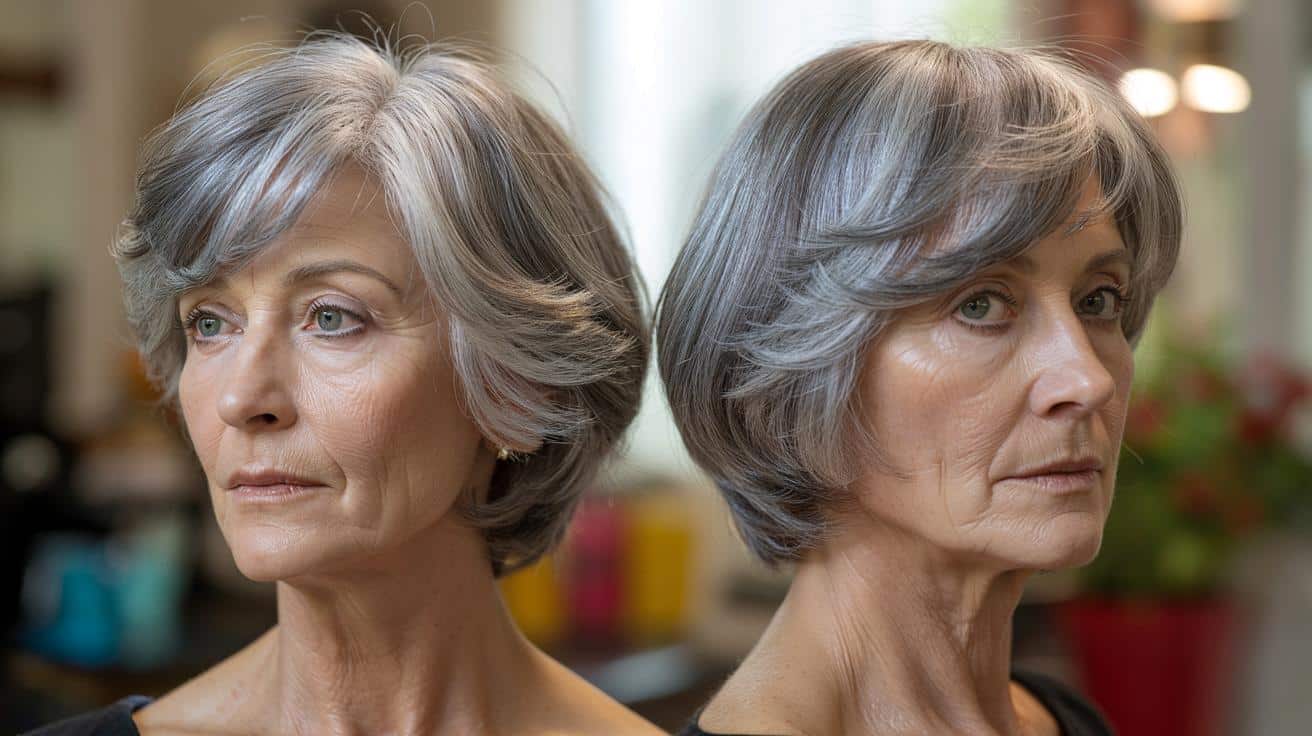 Siwe włosy po 60. roku życia: jedna długość odejmuje lata, druga dodaje