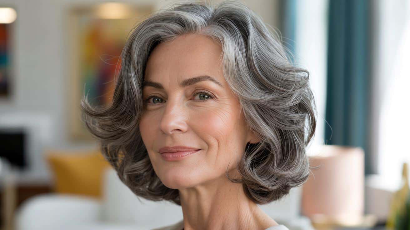 Siwe włosy po pięćdziesiątce: ta jedna fryzura wizualnie odmładza twarz