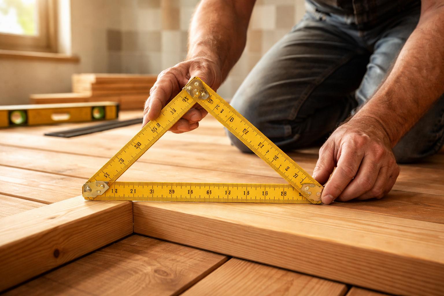 Składana miarka i reguła 3-4-5: prosty trik stolarzy dla idealnych kątów