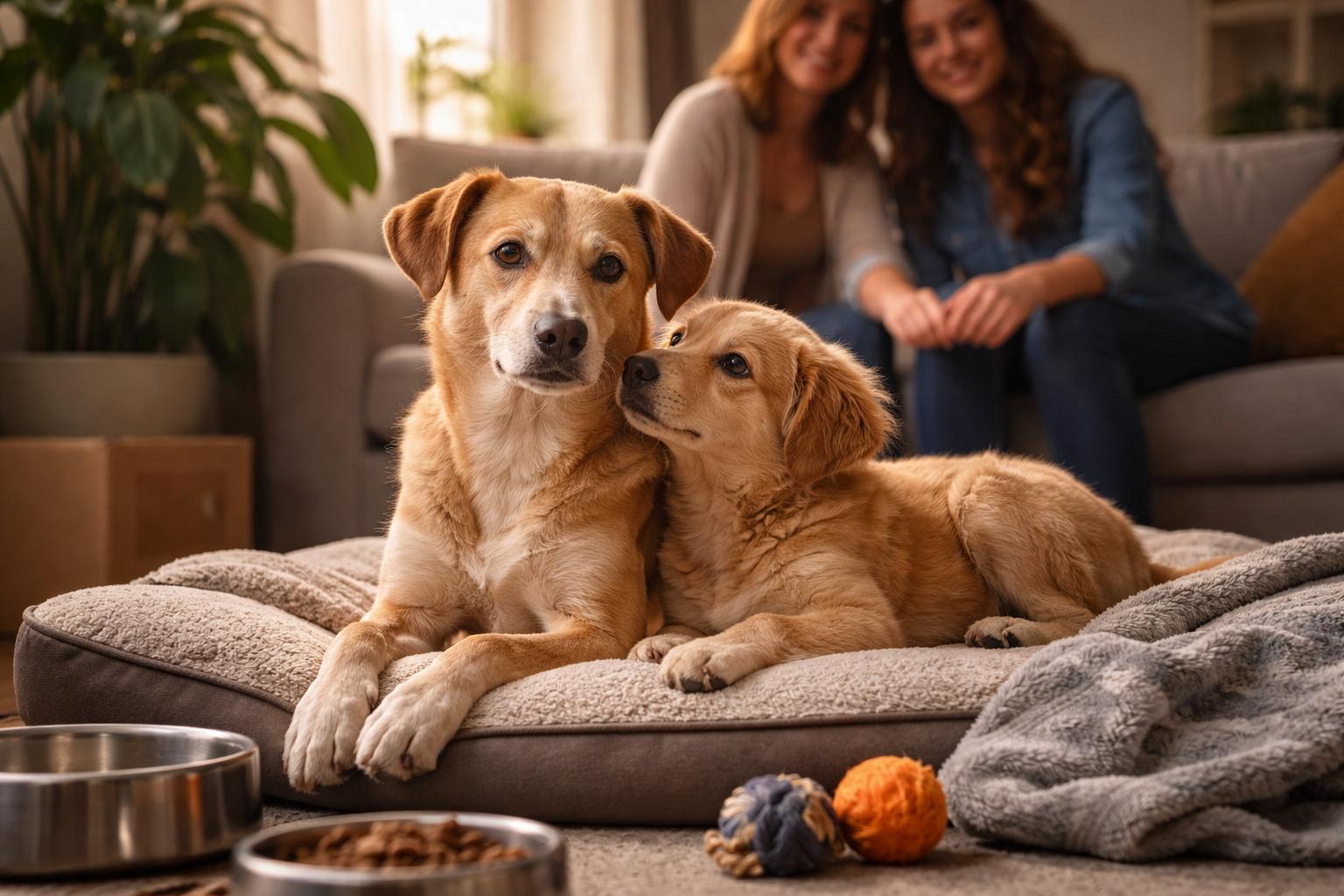 Skrajnie zagłodzona suka jadła karton. Dziś z córką zaczyna nowe życie