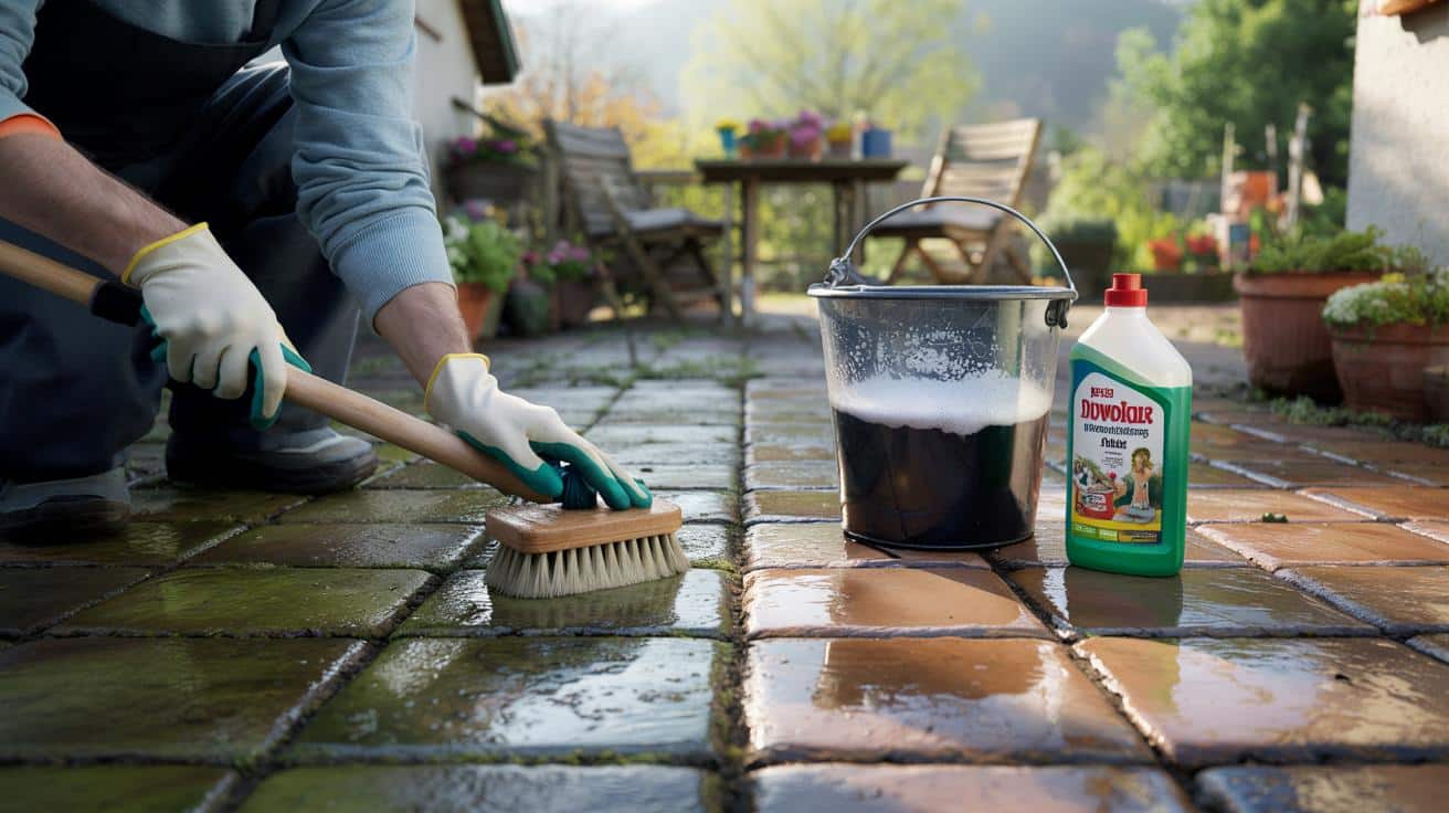 Śliska kostka po zimie? Ten kuchenny trik czyści taras bez niszczenia