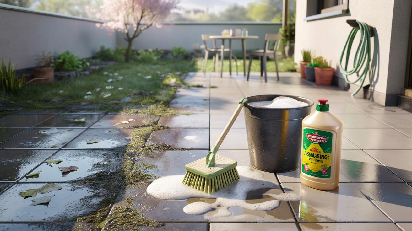 Śliska terasa po zimie? Jeden kuchenny trik działa lepiej niż ocet