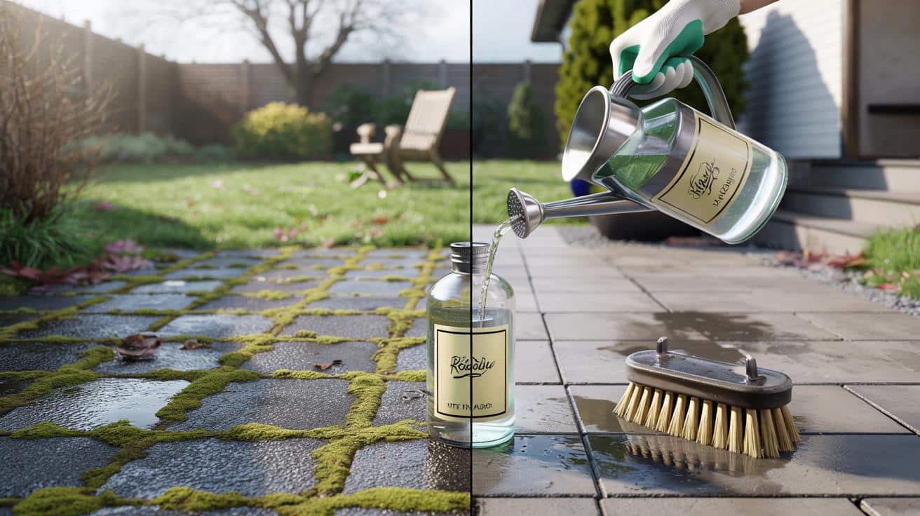 Śliska zielona kostka po zimie? Ten tani kuchenny składnik czyści taras w godzinę