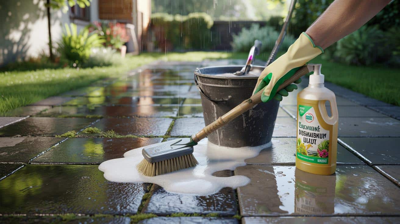 Śliski taras po deszczu? Ten kuchenny trik blokuje glony na miesiące