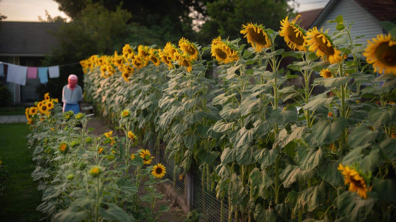 Słoneczniki jako żywy płot: jak je poprowadzić i kiedy sadzić
