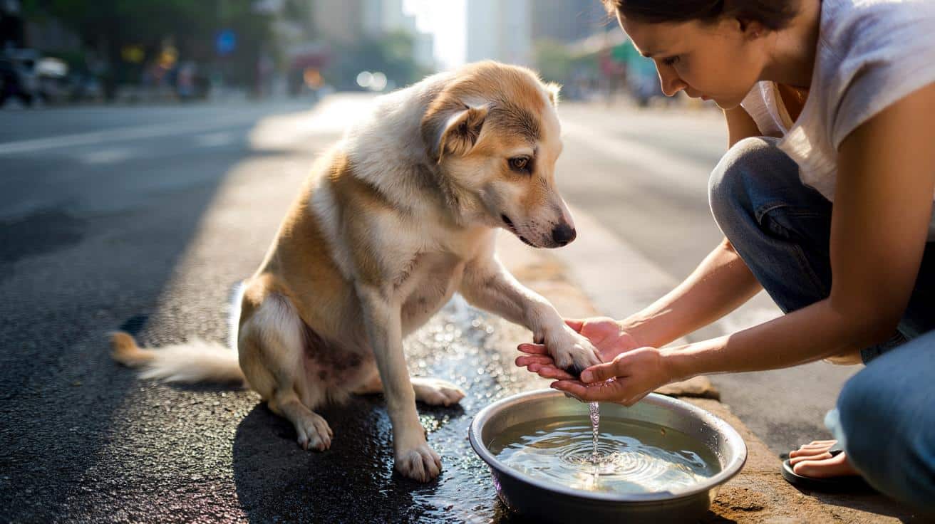 Spalone łapy psa po gorącym asfalcie? Oto, co zrobić od razu