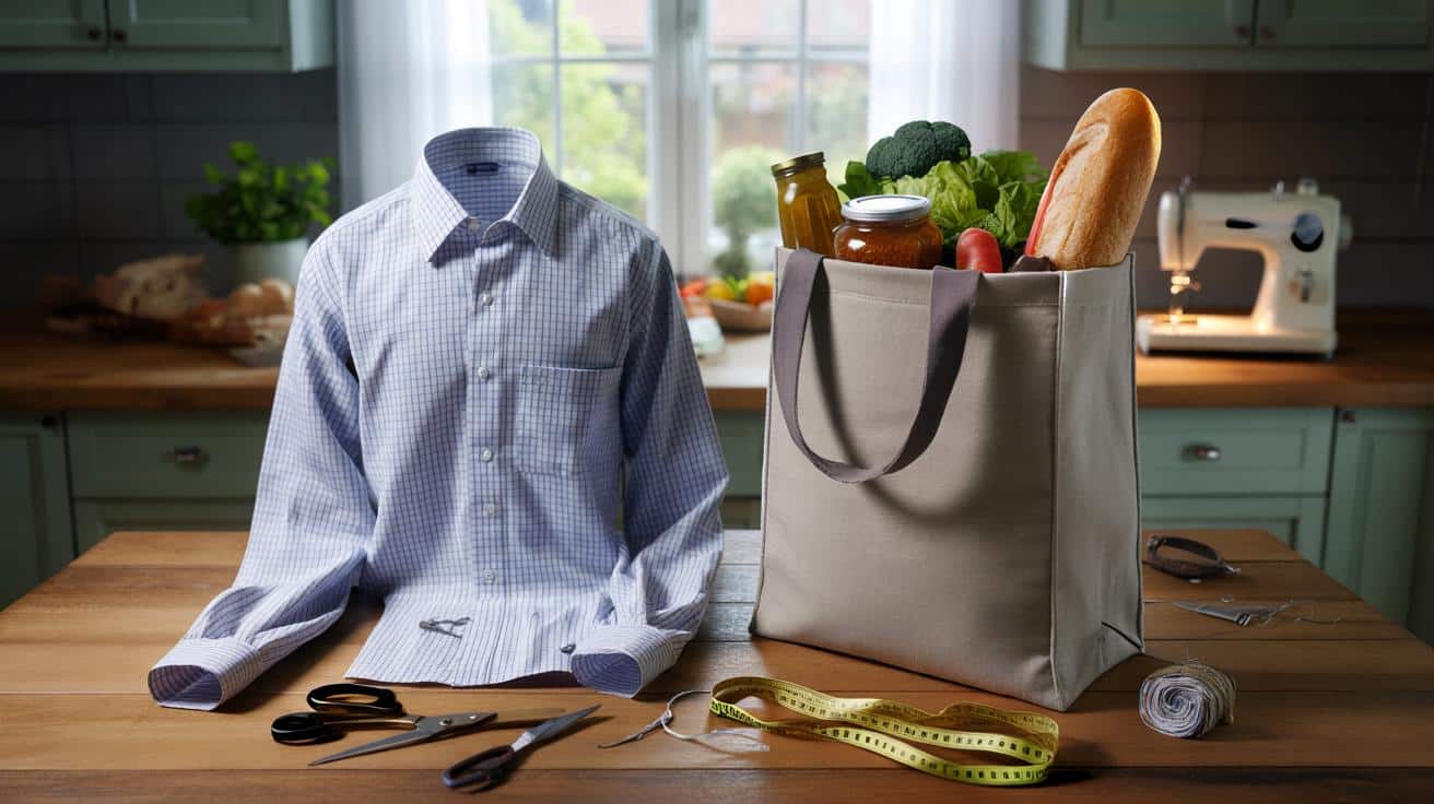 Stara męska koszula na wagę złota: tak zrobisz z niej mocny torba na zakupy