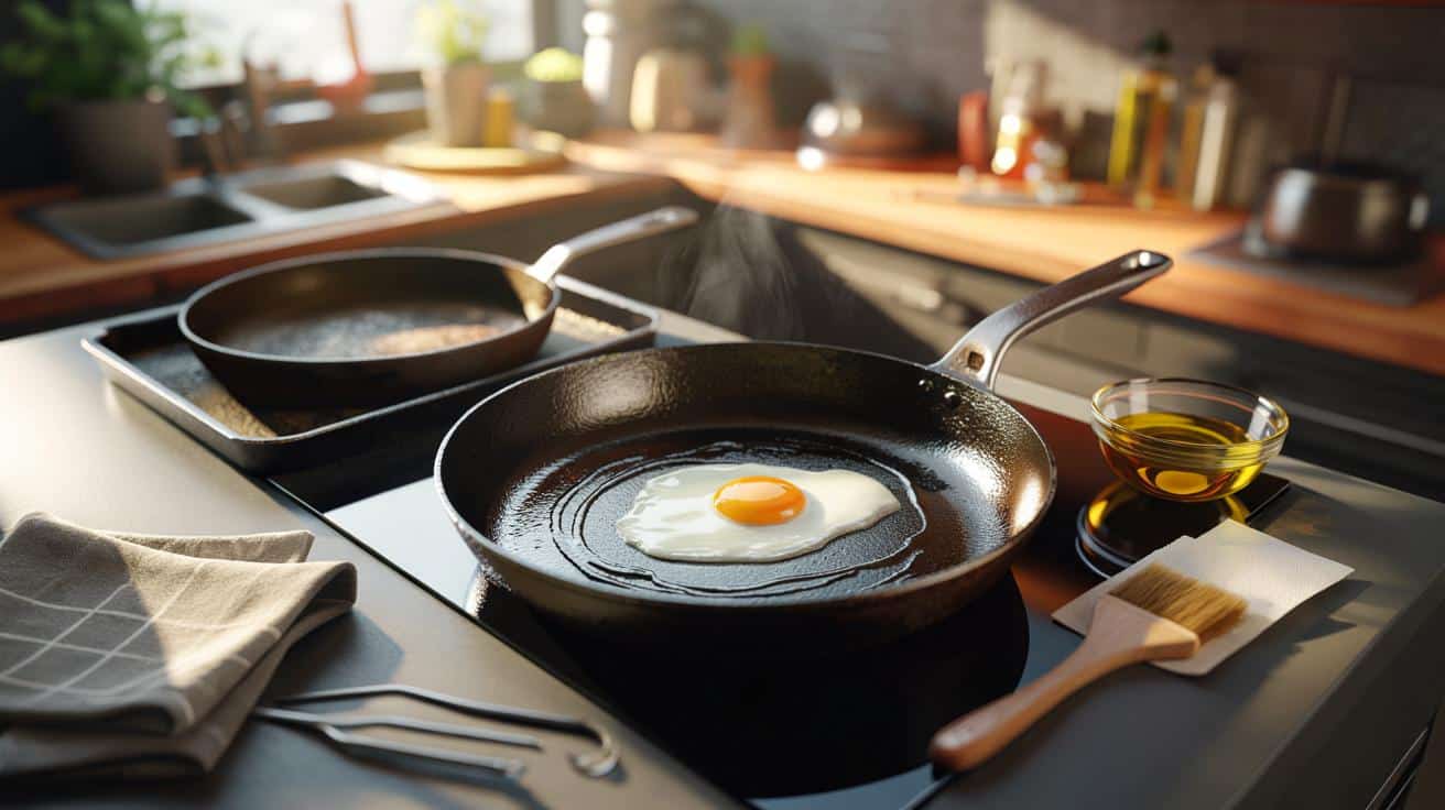 Stara żeliwna patelnia zyskała moc Teflonu dzięki jednemu trikowi