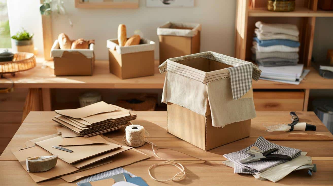 Stare kartony i kawałek materiału: trik na modną dekorację za grosze