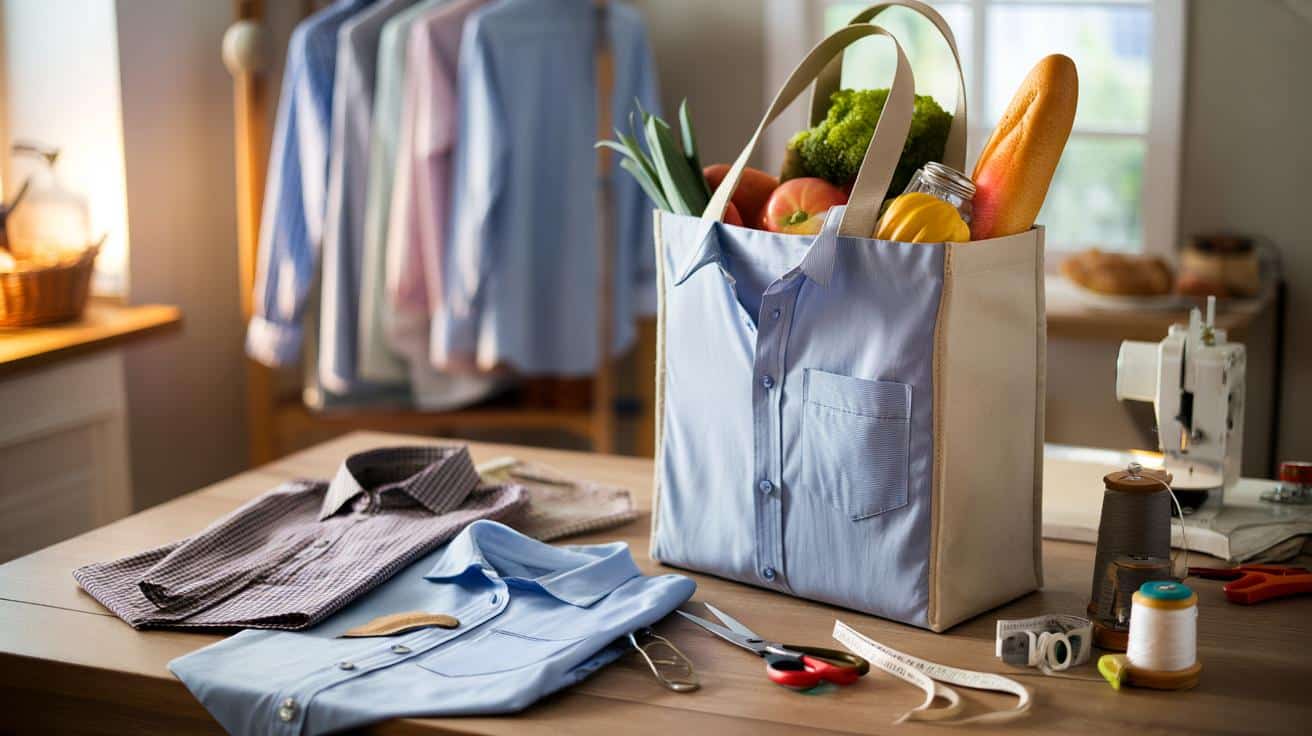 Stare koszule męskie na wagę złota: zrób z nich mocny torba–shopper
