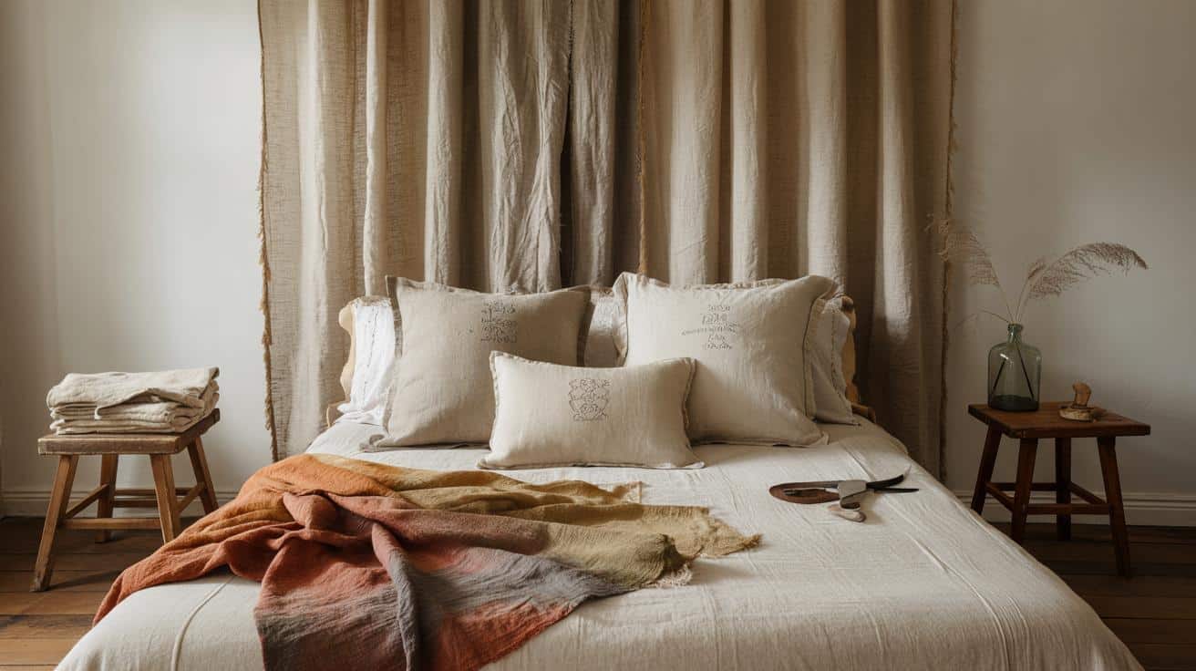 Stare lniane prześcieradła jak z butików premium. Prosty trik na efekt „luksusowego” wnętrza