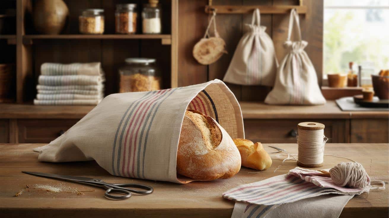 Stare pasiaki z kuchni na topie: uszyj z nich modny worek na pieczywo