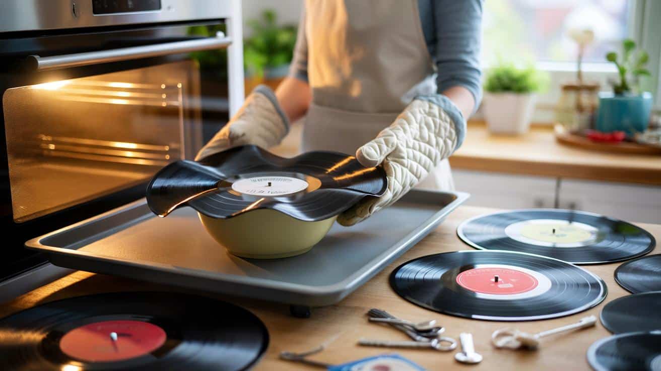 Stare płyty winylowe pełne rys? Zrób z nich dekoracje w 5 minut