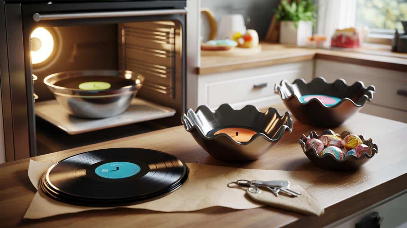 Stare płyty winylowe porysowane? Zrób z nich designerską miskę w 5 minut