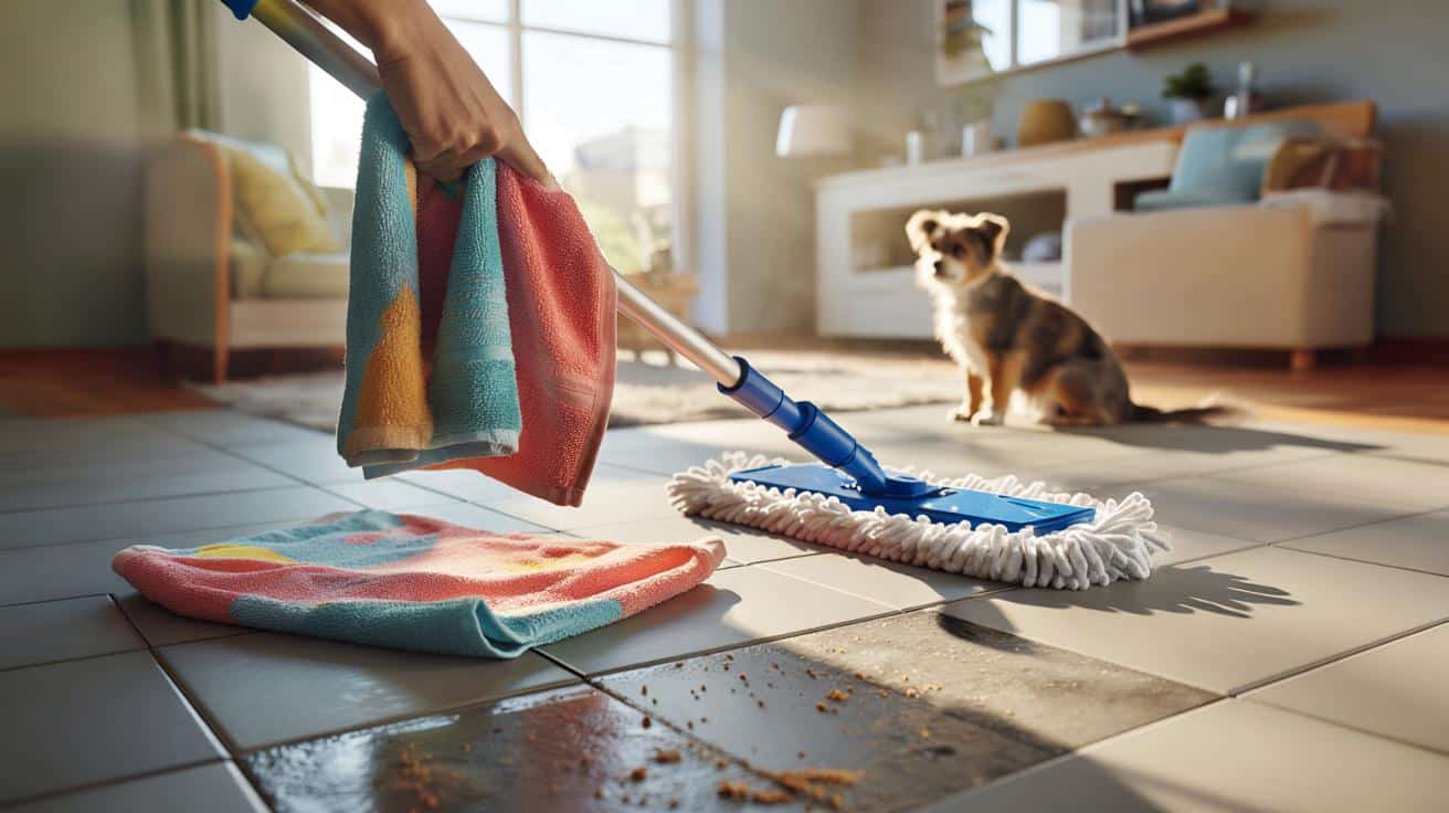 Stare ręczniki kąpielowe zamiast jednorazowych ściereczek: sprytna sztuczka do mycia podłóg