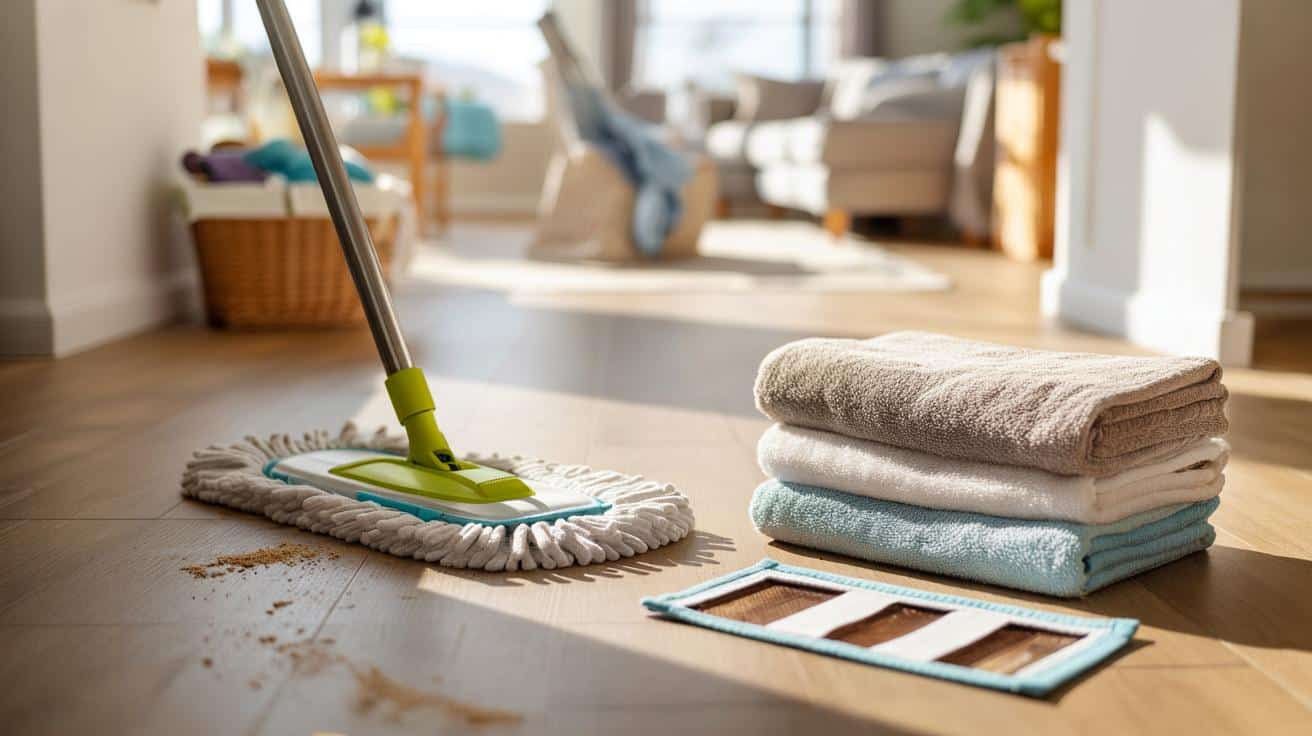 Stare ręczniki pod prysznic? Zrób z nich super nakładki do mycia podłóg