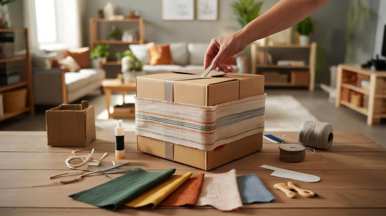 Stary karton i kawałek materiału: zrób stylowy dodatek do domu za grosze