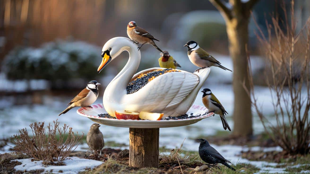 Stary łabędzi wazon z bazarku? Zrób z niego karmnik na zimę