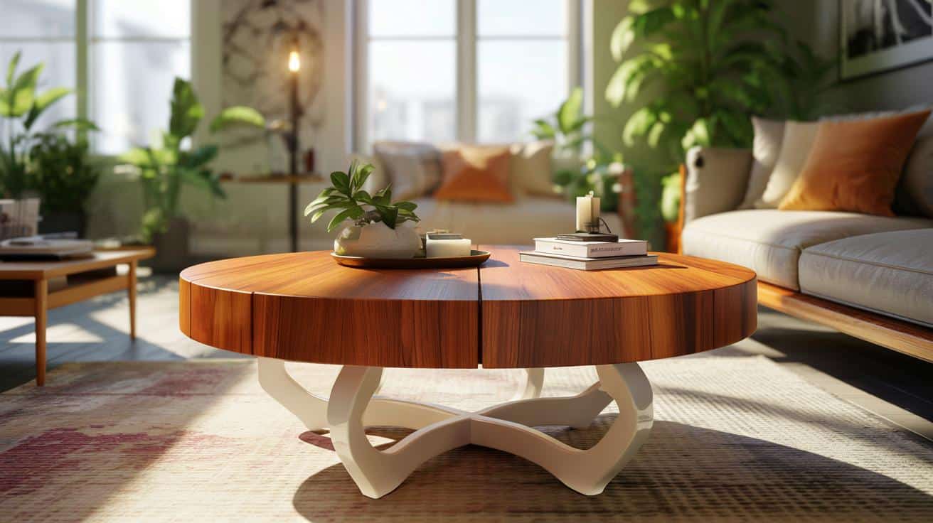 Stolik z litego teku przeceniony o połowę. Hit do salonu na wiosenny lifting