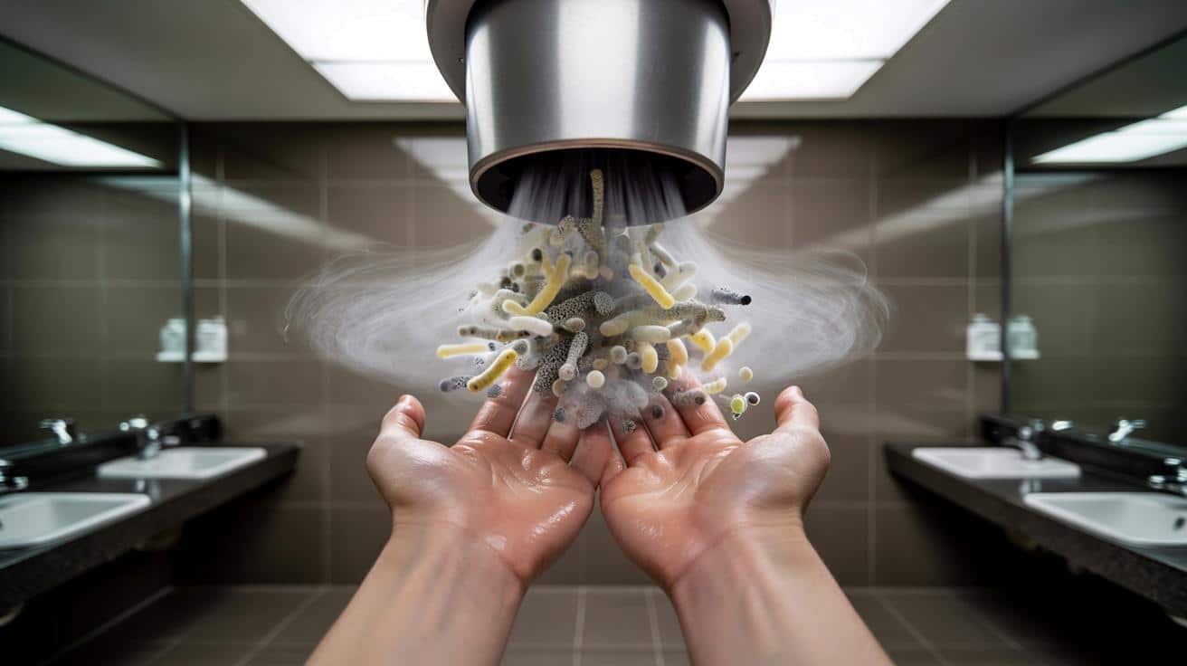 Suszarki do rąk pod lupą: co naprawdę wdmuchują na skórę?