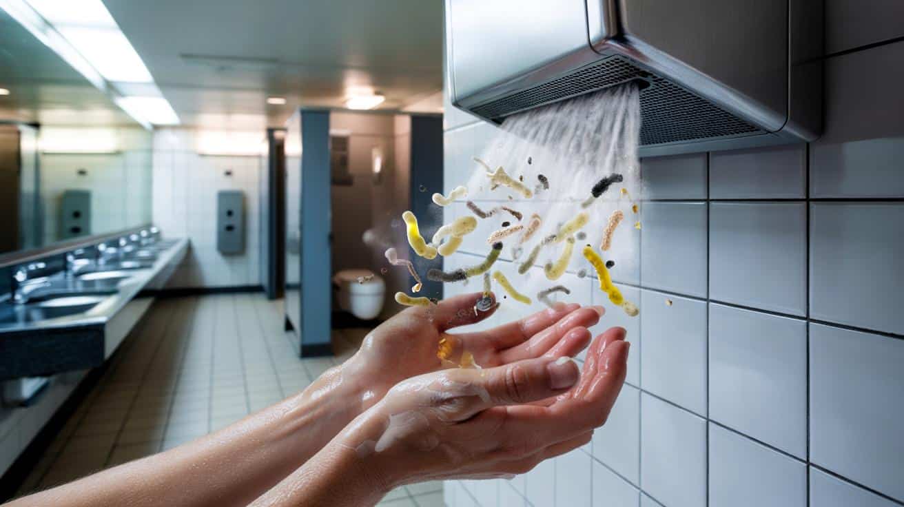 Suszarki do rąk w galeriach i na stacjach? Naukowy test mrozi krew