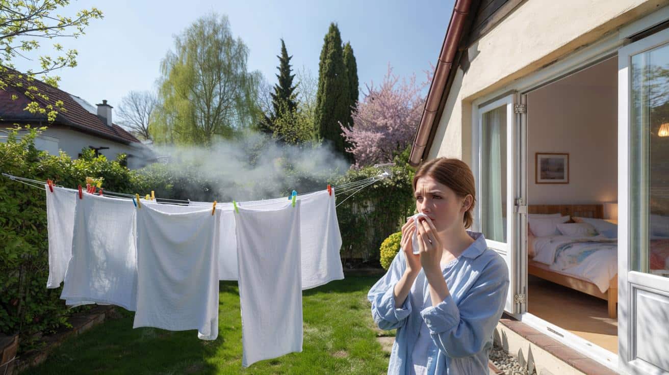 Suszysz pranie na zewnątrz? Alergolodzy ostrzegają przed tymi godzinami