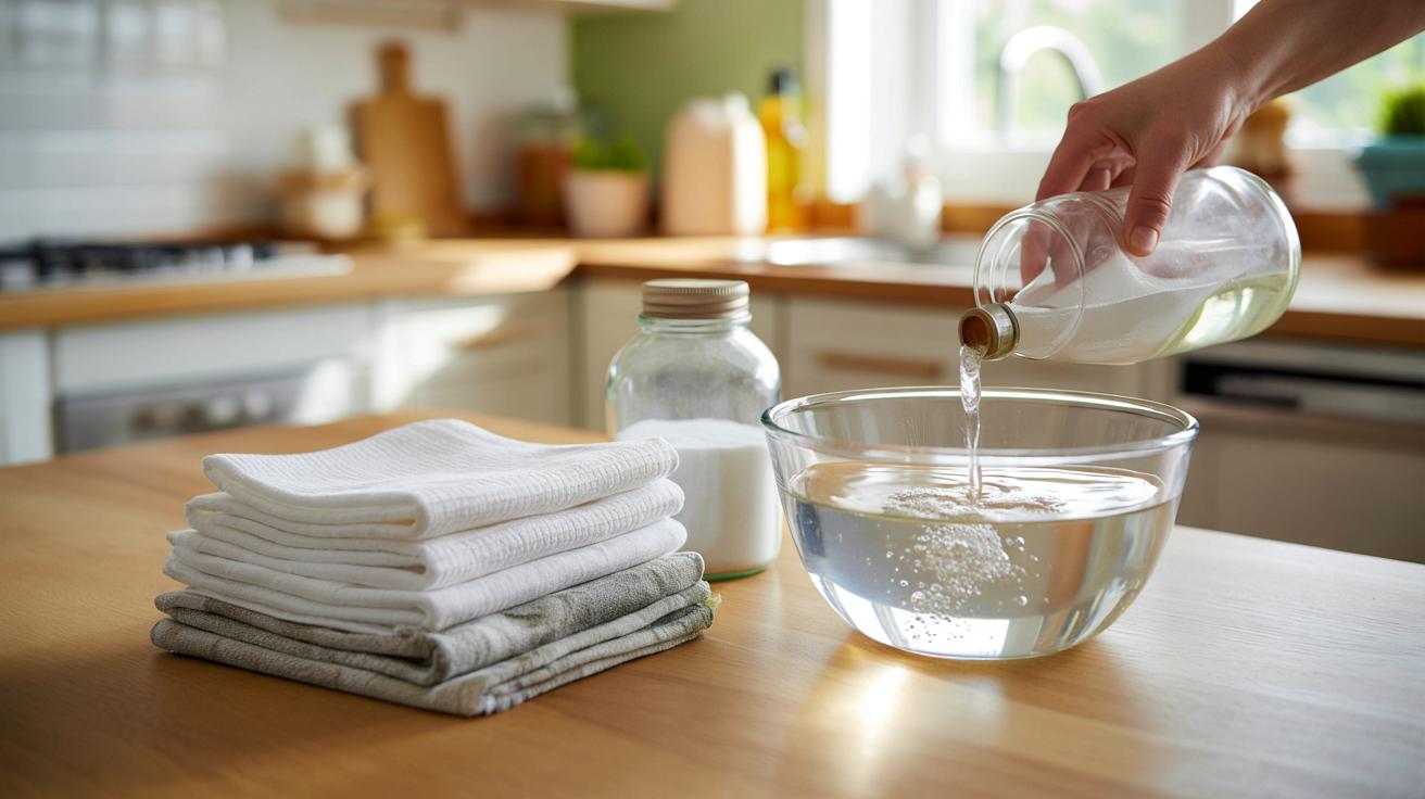 Szare ścierki znów jak nowe. Prosty domowy sposób bez wybielacza