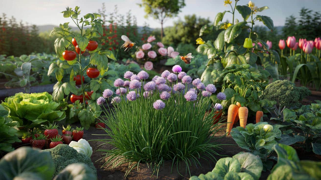 Szczypiorek jak naturalna tarcza: 13 roślin, które warto posadzić obok