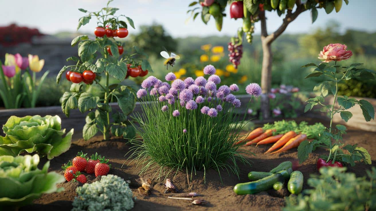 Szczypiorek jak naturalny ochroniarz: 13 roślin, które warto z nim posadzić