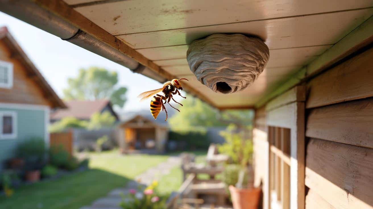 Szerszeń azjatycki blisko domu. Tu najczęściej zakłada pierwszy mały ul