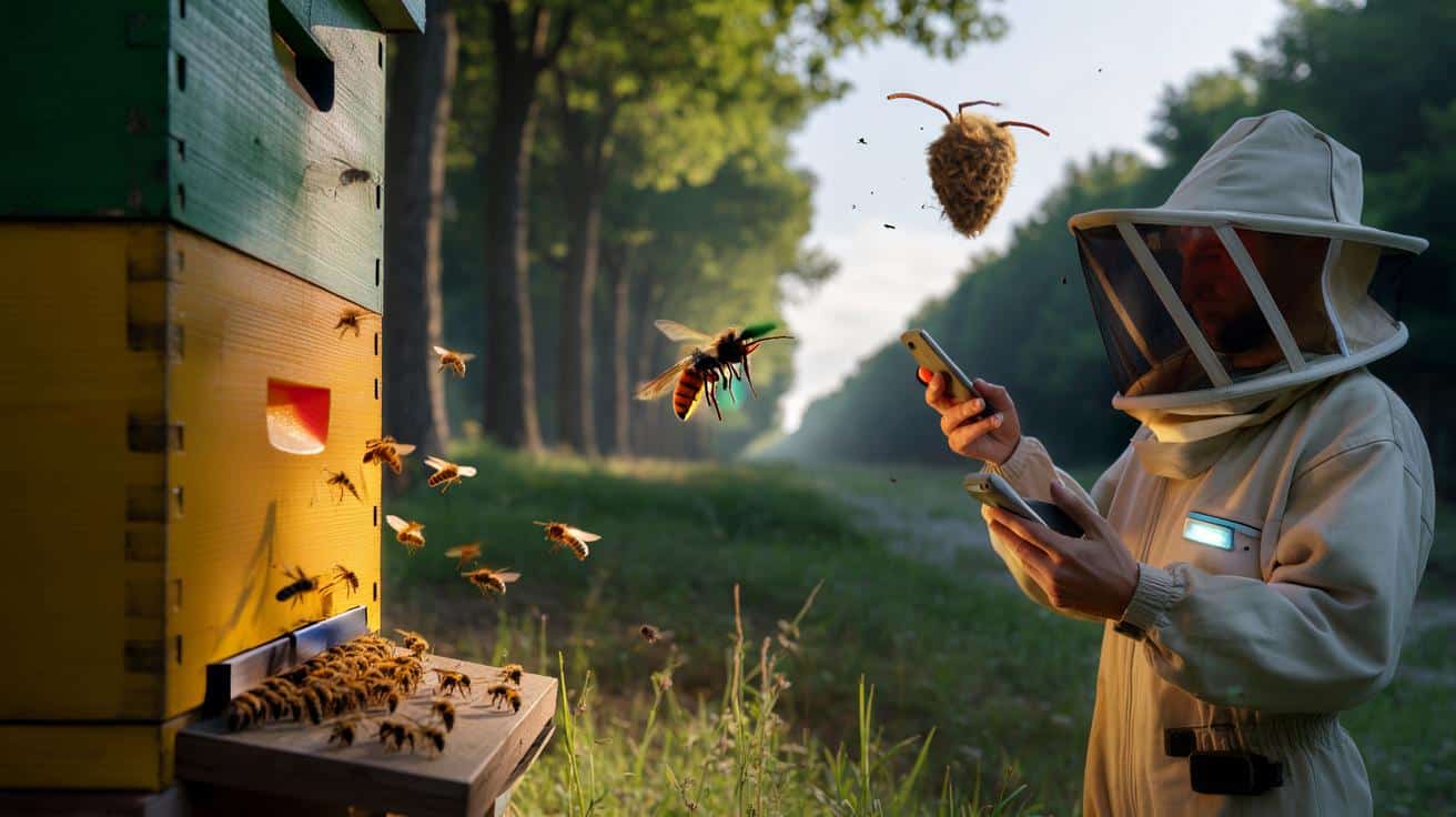 Szerszeń azjatycki kontra pszczoły: sprytna metoda tropi gniazda u źródła