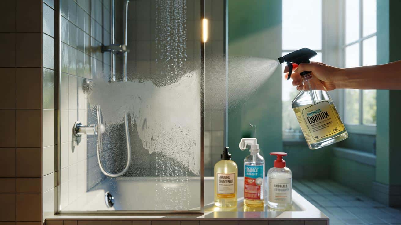 Szklana kabina jak nowa: prosty domowy spray na białe zacieki