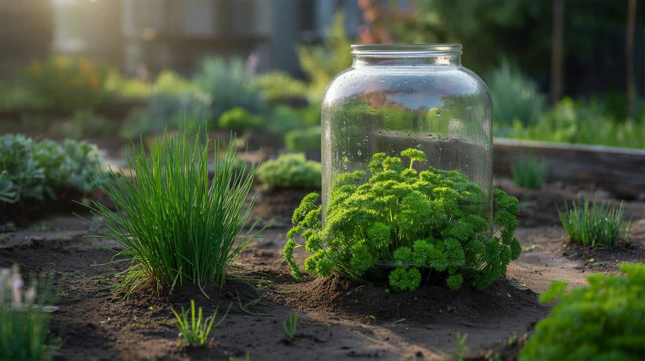 Szklany trik na marzec: szczypiorek i pietruszka rosną jak szalone