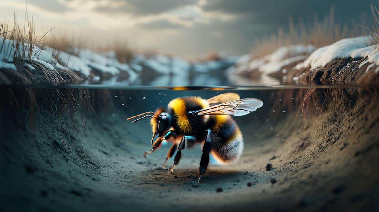 Szokujące badanie: królowe trzmieli potrafią tydzień przeżyć pod wodą