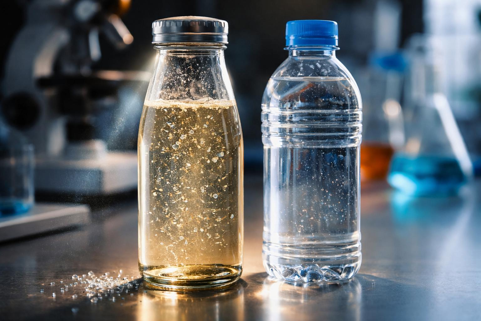 Szokujące wyniki badań: szklane butelki mogą zawierać więcej mikroplastiku niż plastikowe