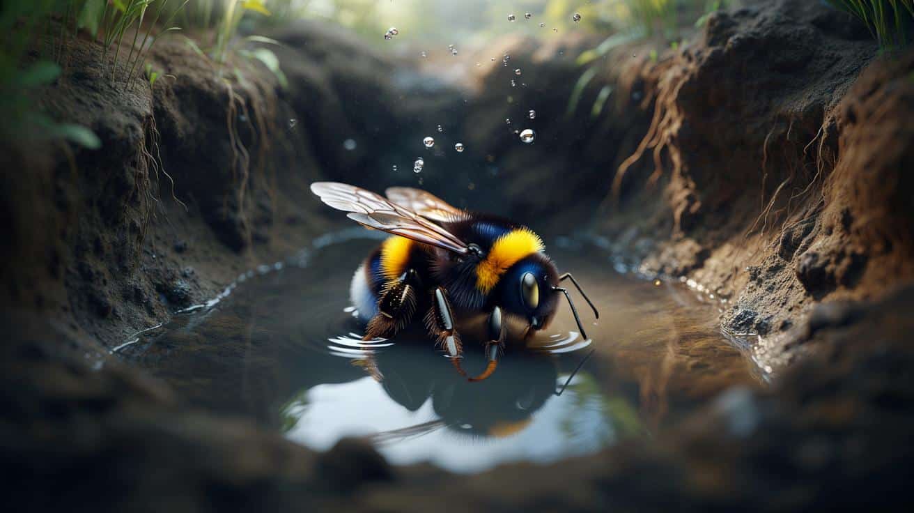 Szokujący „supermoc” trzmieli: królowe potrafią przeżyć tydzień pod wodą