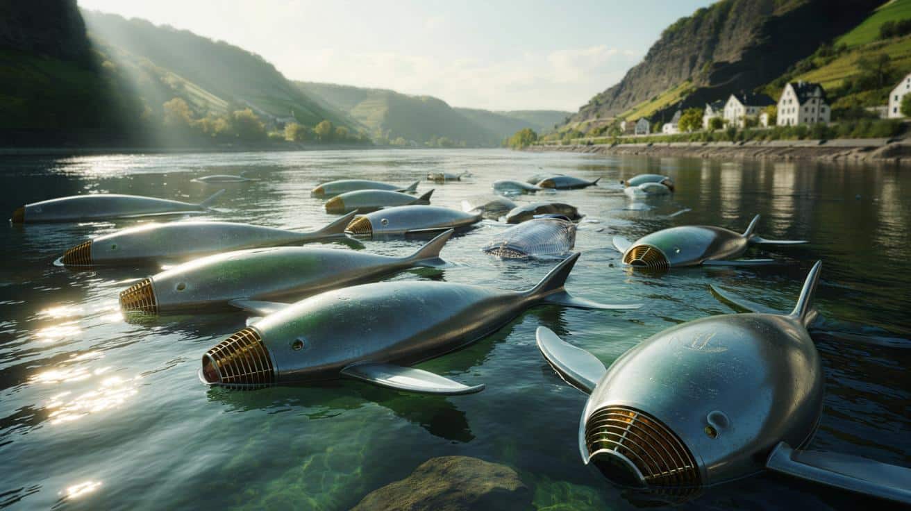 „Sztuczne ryby” w Renie mają zasilić setki domów prądem