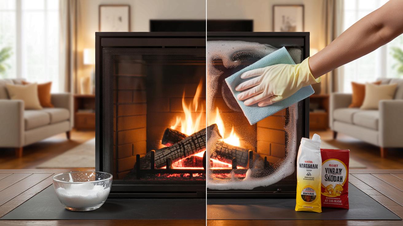 Szyba kominka czysta w minutę: prosty trik bez użycia popiołu