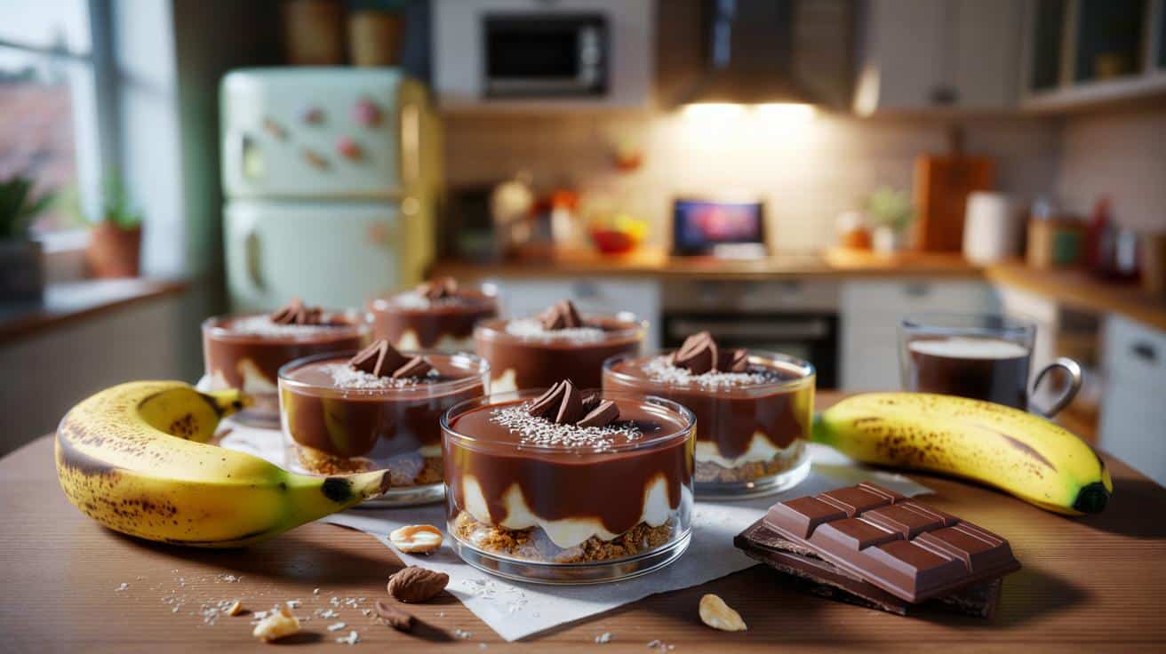 Szybki deser z bananów i czekolady bez pieczenia