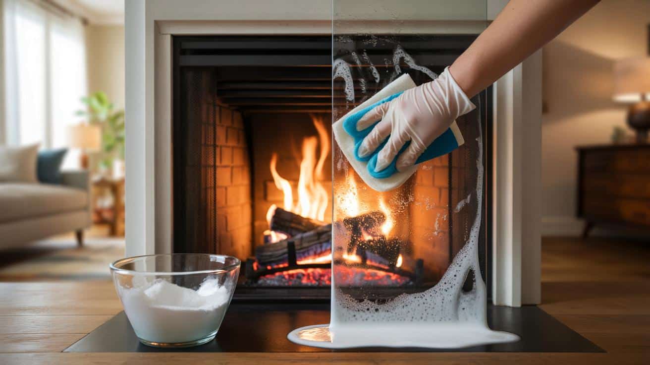 Ta domowa sztuczka wyczyści szybę kominka w minutę bez popiołu