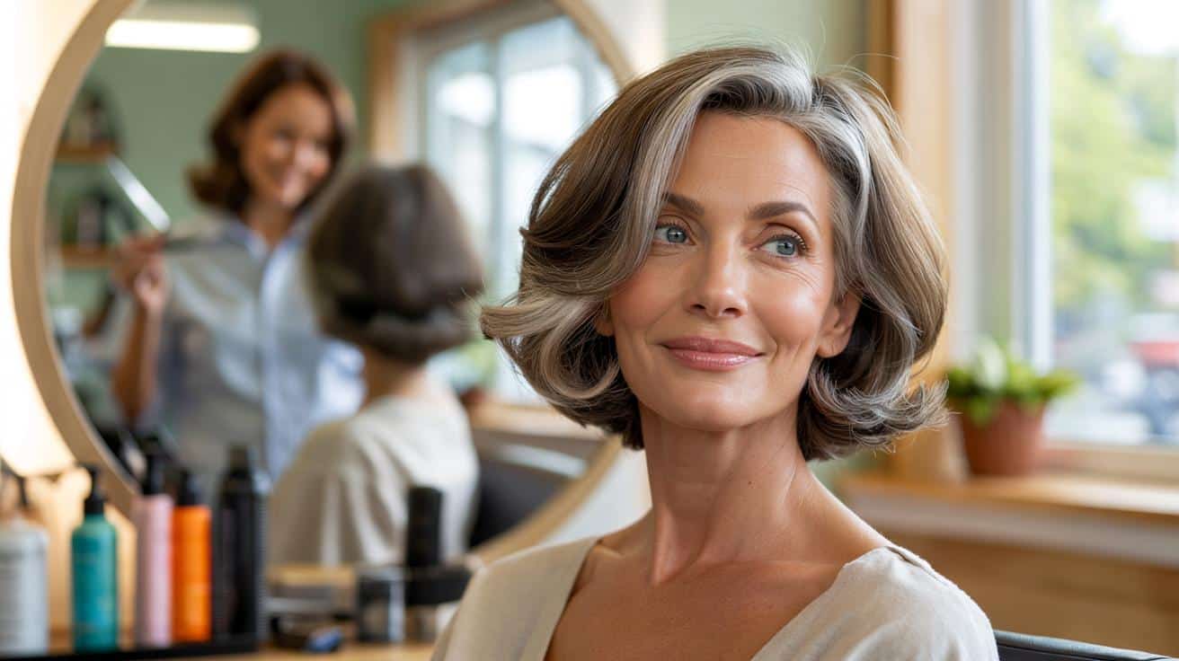 Ta fryzura dla kobiet po pięćdziesiątce jest łatwa w utrzymaniu i bardzo stylowa