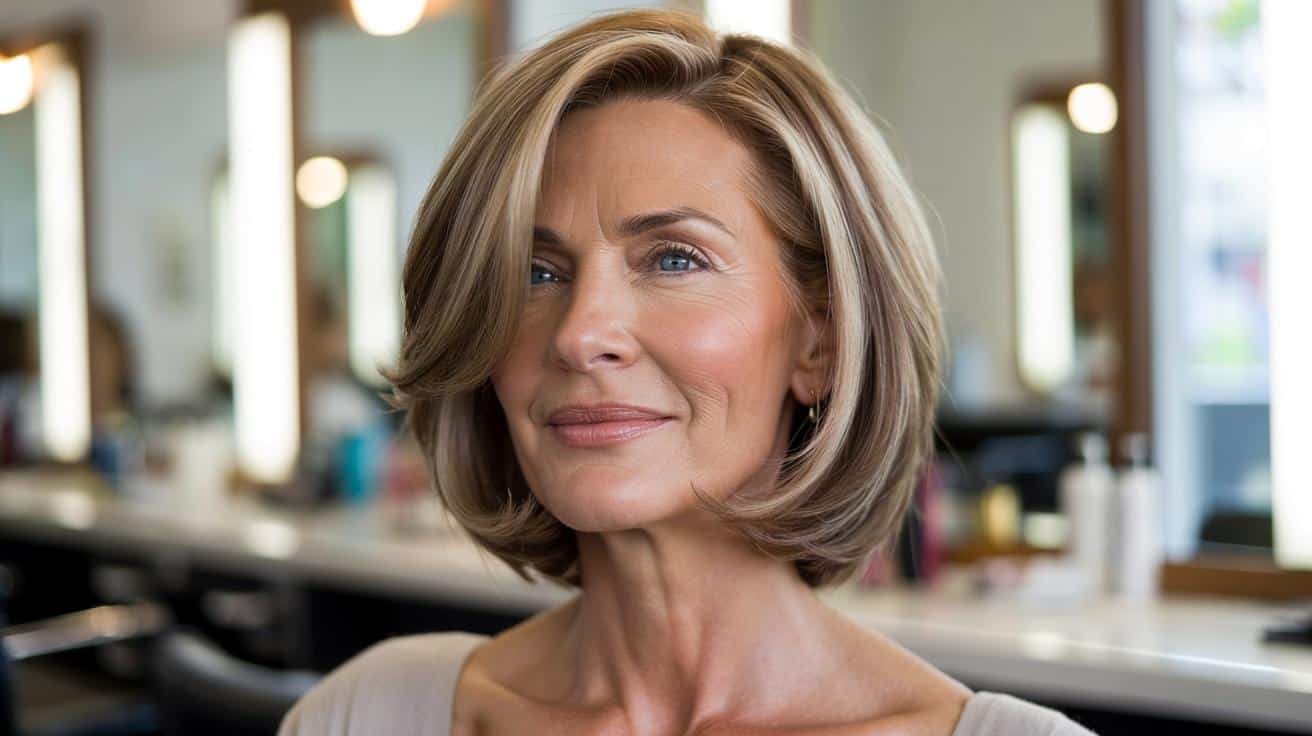 Ta fryzura dla kobiet po pięćdziesiątce sprawia, że twarz wygląda bardziej młodo i naturalnie