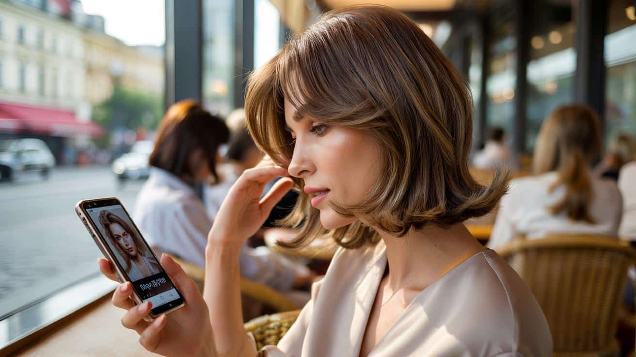 Ta fryzura dla włosów średniej długości jest bardzo modna