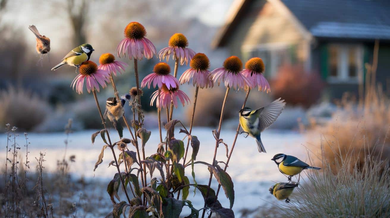 Ta jedna bylina zmieni ogród w zimową stołówkę dla sikor