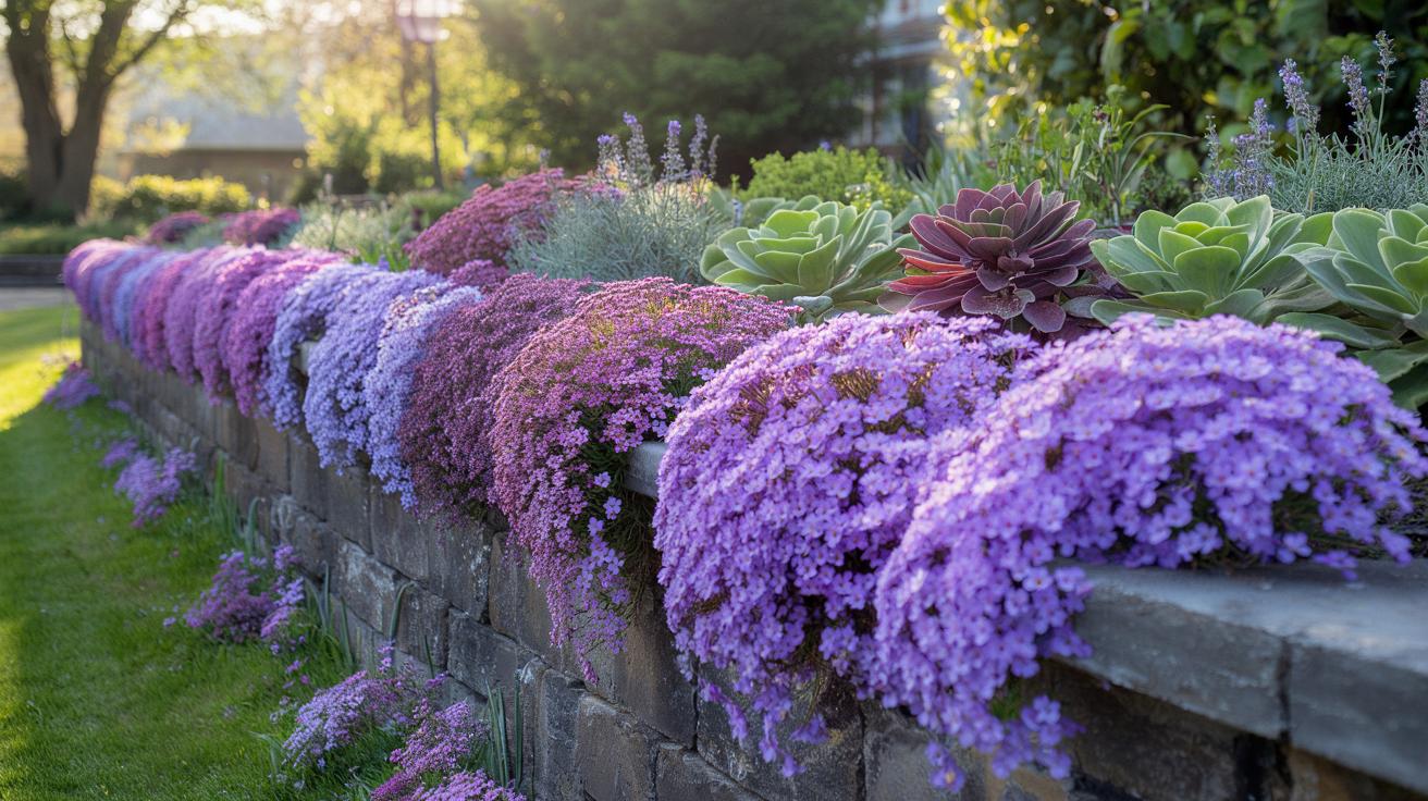 Ta niepozorna bylina w kilka tygodni zakryje brzydki mur lawiną fioletu